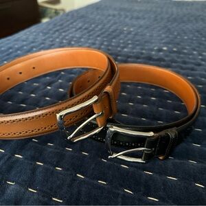Allen Edmonds Men's Leather Belts - Tan and Black